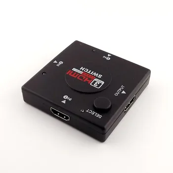 10vnt 3 Port HDMI Switcher Splitter 3 in1 Iš Dėžutės HDMI Selektorių PS3, HDTV 1080P