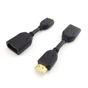11cm Mini Reguliuojamas Sukimosi HDMI-suderinama Jungtis Vyrų ir Moterų M-F Swivel Adapteris Konverteris HD 