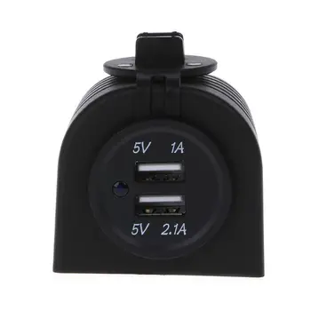 12V 24V prietaisų Skydelio laikiklio pagrindą Dual USB Panel Įkroviklis Adapteris, Skirtas Automobilių Valtis Marine