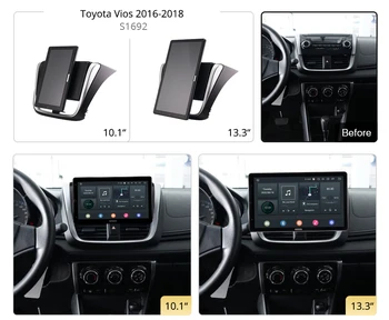 13.3 Colių 1920*1080 Ownice Android 10.0 Toyota Vios 2016 - 2018 Automobilio Radijo Auto Multimedia Vaizdo Garso GPS Auto Pasukti