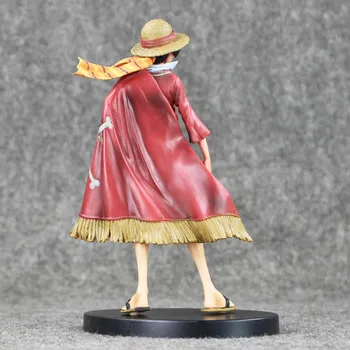 18cm Anime One Piece Beždžionė D Luffy Galutinis Karaliaus Ver. Raudonas Apsiaustas PVC Veiksmų Skaičius, OP Luffy Kolekcines Modelis Žaislas