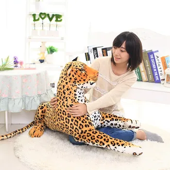 1pc Juokinga Modeliavimas Leopard Pliušiniai Žaislai, Minkšti Animacinių filmų Gyvūnų Leopard Įdaryti Lėlės Namų Sofos Apdailos Lėlės Vaikų Berniukų Geriausių Dovanų
