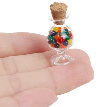 1Pc Miniatiūriniai Saldainiai Stiklainį Saldainių Gali Doll House Dekoro Priedai, Aukštos Kokybės