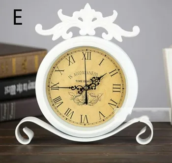 1PCS Europos silent stalo laikrodis miegamojo, svetainės kambarys laikrodis pakabukas mažas idiliškas laikrodis stalo laikrodis LU607436