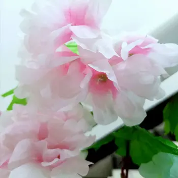 2.3 Metrų, 16 Dirbtinės Rožės Rotango Apdailos Šviežios Žalios Lapinės Gėlės Šilko Audinio Dirbtinių Gėlių Pintais Pakabukas zx09