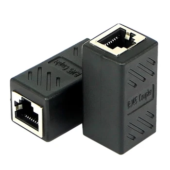 2 Pack RJ45 Jungtis Ethernet Kabelio Jungtis LAN Jungtis Inline Cat7/Cat6/Cat5e Ethernet Kabelis Extender Adapteris moterį, Moteris