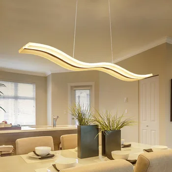 2010 m. Naujus Akrilo Šiuolaikinės Wave Dizainas LED Šviestuvo Minimalizmas Lubų Miegamojo, Valgomojo Kambarį Pakabukas Namų Apšvietimo Lemputė