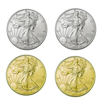 2020 Aukso Spalvos Metalinės Monetos Jungtinės Amerikos Laisvės Statula Proginių Monetų Kolekcija