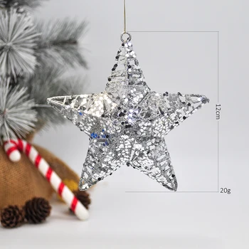 2020 Kalėdinė Dekoracija Metalo Žvaigždės Pakabukas Kalėdų Eglutės Ornamentu Langą Pakabukas Mall Namų Puošybai Laimingų Naujųjų Metų