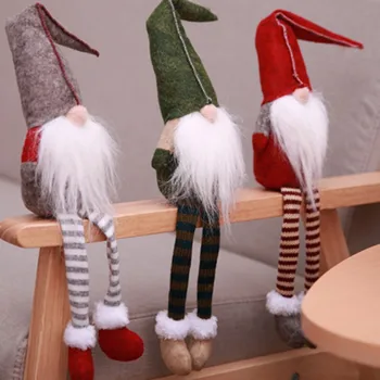 2020 Kalėdinė Dekoracija Sėdi ilgakojis Elf Festivalio Metų Vakarienę Kalėdų Lėlės Pakabukas Dekoracijos namams