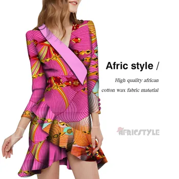 2020 m. Afrikos suknelė, sijonas Afrikos trumpas sijonas Afrikos Spausdinti Suknelės Moterims heidi bazin Suknelė Tradicinių Afrikos Drabužių WY6345
