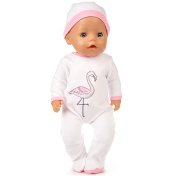 2020 m. Nauja Baby Naujas Gimęs Tinka 18 colių Lėlės Drabužių Priedai Stručių Vienaragis Skrybėlę One-Piece Suknelė Kūdikio Gimtadienio Dovana