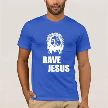2020 metų Vasaros Fashionpersonalized Rave Jėzus marškinėliai didelis medvilnės Kvėpuojantis linksmas vyriški marškinėliai tee