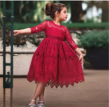 2020 metų Vasaros Mergaičių Suknelė Nėrinių peteliškę Suknelė Gimtadienio vakarėlio Princesė Dress Kūdikių Drabužiai Bamblys Vaikams, Vaikų Drabužiai Mergaitėms
