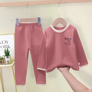 2021 Naujų Vaikų Pižama nustatyti Žemiausią Marškinėliai Vaikams apvalios kaklo vaikams drabužių Sleepwear Vaikų drabužius pavasario rudens