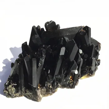 250g Natūralaus kvarco kristalų sankaupos gražus juodas kvarco kristalo klasterio pavyzdys