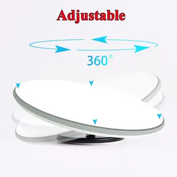 2X Turas aklojoje Veidrodžių HD Stiklo Frameless Išgaubti išoriniai Veidrodėliai 360° Naujų