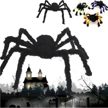 30/ 75cm Plaukuotas Giant Spider Apdailos Helovinas Prop Haunted House Dekoro Šalis Atostogų Voras Papuošalai