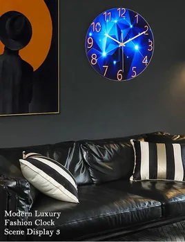 30cm Silent Sieninis Laikrodis Žvaigždė Danguje Kvarco Mados Didelis Modernus Nordic Stilius Ne Tiksi Tyliai Dekoratyvinis Gyvenimo Klasės Kambarys Miegamasis