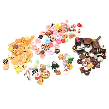 30Pcs Mini Cartoon 1:12 Lėlių Miniatiūrinės Maisto į Namus Amatų Ornamentas, Mini Dekoro Desertas Lėlės Priedai Vaikams, Žaislai