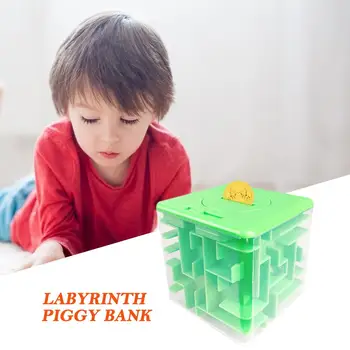 3D Labirintas Smart Žaislas Palūkanų Mokymo Žvalgybos Plėtros 3D Labirinto Įspūdį Piggy Bank Švietimo Žaidimas, Žaislai 8x8x8cm