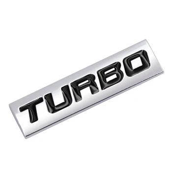3D Metalo TURBO Emblema Automobilio Lipdukas Stilius Kūno Galinis bagazines dangtis Ženklelis Ford Focus 2 3 ST, RS Fiesta Mondeo Tuga Ecosport Fusion