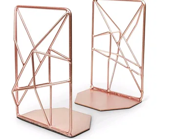3D Naujas Klasikinis Retro Stiliaus 2 Vnt Sunkiųjų Bookends Geometrinis Geležies Knygos Dvd Kamščiai Modernūs Dekoratyviniai Metalo Stovi Stovo