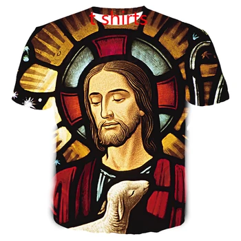 3d spausdinimo vitražas jėzus t marškiniai/palaidinės/hoodies/kelnės vyrams mados Atsitiktinis tee streetwear hiphop puloveris tracksuit viršūnės