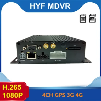 4 kanalų 1080P aukštos raiškos HAINAUT Mobiliojo DVR su 3g 4g GPS Wifi H. 265 high profile vaizdo suspaudimas