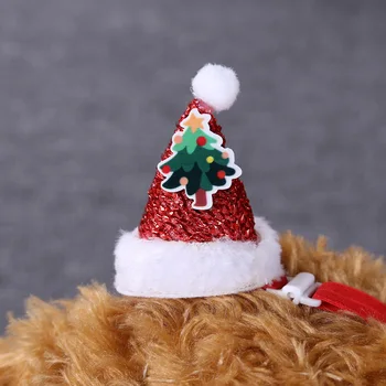 4 Vnt Kalėdų Šuo Pet Skrybėlės Bžūp Dekoro Santa Skrybėlę, Šuo, Katė Galvos Gėlių su Elastinga Laidą Šunų Kostiumų Priedai, Reikmenys