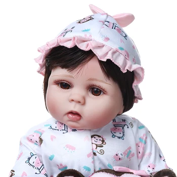 48CM visas silikono kūno nekilnojamojo touch reborn baby girl lėlės bebe atgimsta Vonios žaislas Anatomiškai Teisingą premie džiugu baby dydis
