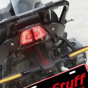 4PCS 12 LED Motociklo Posūkio Signalai, Šviesos, atsparus Vandeniui Uodega Flasher Tekančio Vandens Indikatorių Bendable Motociklo Mirksintis Indikatorius