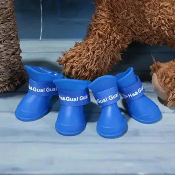 4pcs/daug Anti-slip šunelis Batai Vandeniui Lietaus Sniego Batai Silikono naminių Gyvūnėlių Šuniuką Šunų Teddy Čihuahua Batai Pet products
