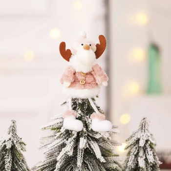 4Pcs Kalėdų Pliušinis Lėlės Pakabukas Apdailos Vyras Sniego Lėlės Kalėdų Eglutė Pakabukas Įvairių Neprivaloma Atostogų Apdaila