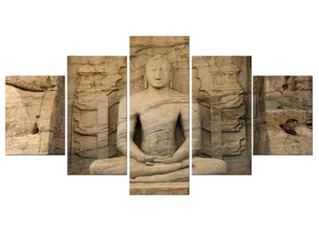 5 vnt drobė sienos meno Budos meditacijos tapybos budos statula sienos menas drobė spausdina Namų puošybai tapybos Įrėminti