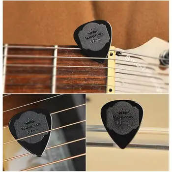 5 Vnt Gitara Kirtikliai Akustinių Elektros Guitarra Bass Nailono Tarpininkas Plektras Storis 0,6 mm Juoda