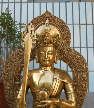 55CM DIDELIS Didžiulis namų Šventykla veiksmingą Apsaugą šventosios Budizmas, Tantra Akashagarbha XUKONG ZANG Bodhisatvos Budos statula žalvaris
