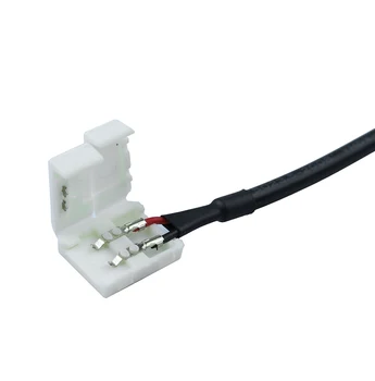 5vnt/daug 10mm 2pin LED jungtis kabeliu su vidiniu SROVĖS adapteris, Skirtas SMD 5050 5630 Vienos Spalvos led Juostelės nereikia Lituoti