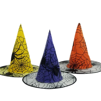 5vnt Ragana Skrybėlės Maskuotis Voras Modelis Wizard Hat Cosplay Kostiumų Priedai Helovinas Šalis Fancy Dress Apdaila