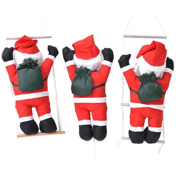 60cm Santa Claus Priedai Mielas Kalėdų Papuošalų Kūrybos Laipiojimo Lynų Laiptais Sūpynės, Žaislai, Lėlės, Pakabukas