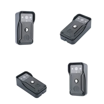 7 Colių 2Monitors Vaizdo Domofonas Durys, Telefono RFID Sistema su HD Doorbell 1000TVL Kamera su Elektroniniu Durų užraktu ES Plug