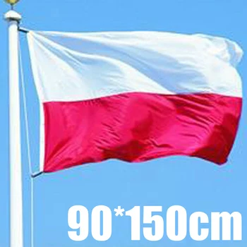 90x150cm Poliesteris Lenkijos Vėliava, Patvarus PL Nacionalinės Vėliavos Hunging Reklama Dekoracija Namuose Office Sporto Veikla