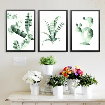 Abstrakti mielas augalų paveikslai tapyba mados akvarelė augalų nuotraukos sienos menas spausdinti plakato tapybos HD2138