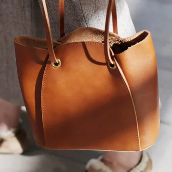 AETOO Derliaus moterų maišas, didelės talpos Sen departamento paprasta Crossbody maišelį, šimtai odos rankinė