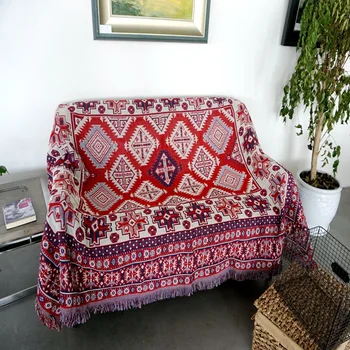 Aggcual boho dekoro mesti antklodę Medvilnės Megzti Sofa Rankšluostį Sofos Antklodė už kambarį Pusryčiai Dekoratyvinis Siuvinėjimas Kilimų XT2