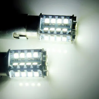 ANGRONG 2x BAZ15d P21/4W Lemputė Balta 40 SMD LED Pusėje Atvirkštinio Signalas Liekamosios Stabdymo Šviesos Lempos(CA307)