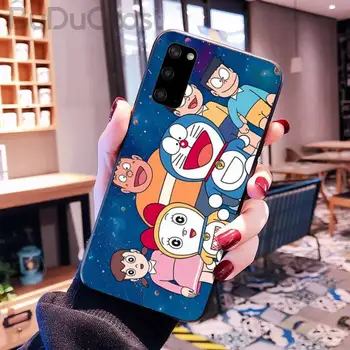 Animacinių filmų mielas Doraemon Katė Telefono dėklas Samsung S20 plus Ultra S6 S7 krašto S8 S9 plus S10 5G