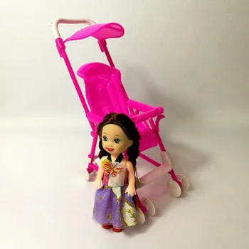 Apsimesti Žaisti Priedai Rožinė Asamblėjos Lėlė Baby Sport Vežimėlis Vaikų Darželio Barbie Lėlė Mergaitė Dovana Vaikas Žaidžia Namuose Baldai Žaislas