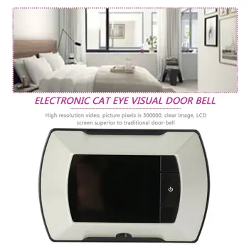 Aukštos Rezoliucijos 2,4 colių LCD Vaizdo akis Vizualiai Stebėti 80 Laipsnių Vaizdas Kampas Belaidžio Durų Akutė Fotoaparatas Baltas Video Akutė