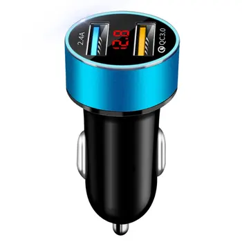 Auto Reikmenys Dual USB Skaitmeninis Displėjus, Automobilinis Įkroviklis Nešiojamų Automobilio Cigarečių Degiklio Su LED Ekranas, Automobilinis Įkroviklis